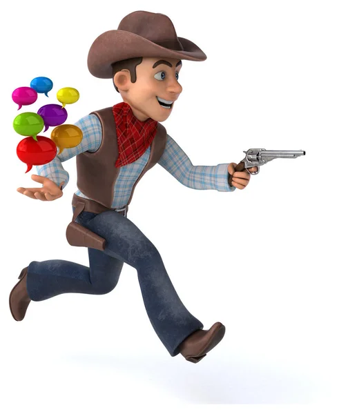 Kul Cowboy Illustration — Stockfoto