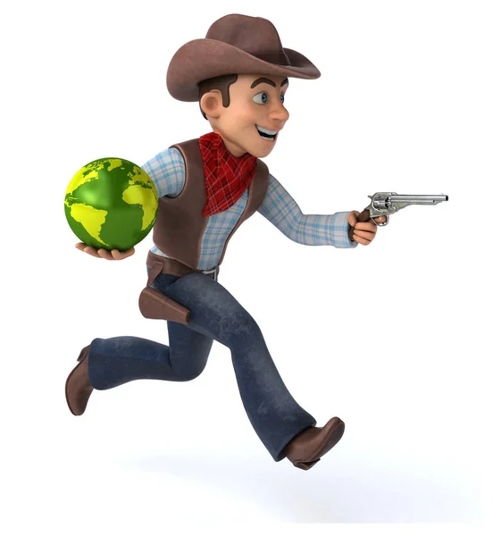 Cowboy Divertido Ilustração — Fotografia de Stock