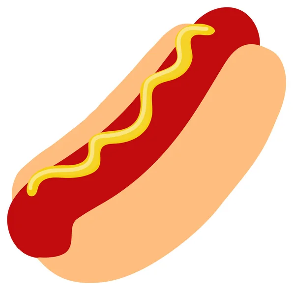 Hot Dog Fast Food Leckere Mahlzeit Snack Illustration Luch — Stockfoto