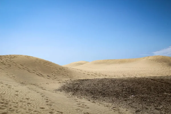 Sivatagi Régió Dűnékkel Kék Alatt — Stock Fotó