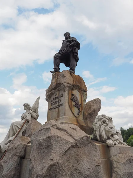 Giuseppe Garibaldi Emlékműve Torinóban Olaszország — Stock Fotó