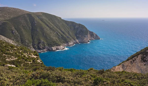 Panoramic View Cliffs Shipwreck Cove Summer Zante Island Greece — Stock Fotó