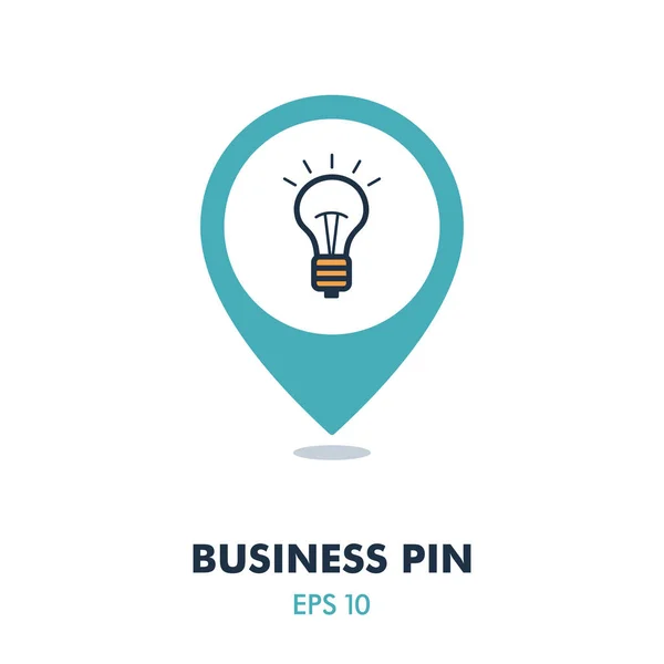 Idee Glühbirnen Umreißen Pin Map Symbol Geschäftszeichen Kartenzeiger Kartenmarkierungen Diagramm — Stockfoto