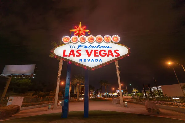 Híres Las Vegas Bejelentkezés Éjjel Las Vegas Város Nevada Amerikai — Stock Fotó