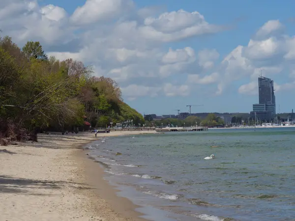 Gdansk Dalam Poland Dan Laut Baltik — Stok Foto