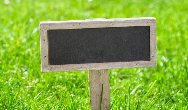 Empty Sign Green Lawn Stock Photo