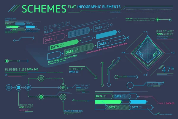 Corporate Infographic Elements Una Excelente Colección Gráficos Vectoriales Gráficos Diagramas — Foto de Stock