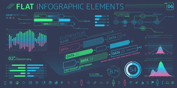 Korporacyjne Elementy Infografiki Doskonały Zbiór Wykresów Wektorowych Wykresów Diagramów — Zdjęcie stockowe