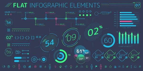 Corporate Infographic Elements Een Uitstekende Verzameling Vector Grafieken Diagrammen Diagrammen — Stockfoto