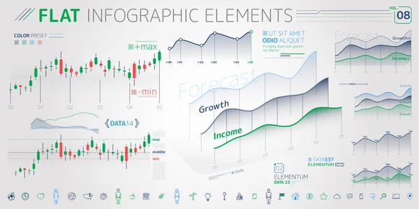 Corporate Infographic Element Utmärkt Samling Vektordiagram Diagram Och Diagram — Stockfoto