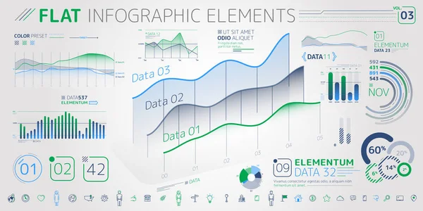 Korporacyjne Elementy Infografiki Doskonały Zbiór Wykresów Wektorowych Wykresów Diagramów — Zdjęcie stockowe