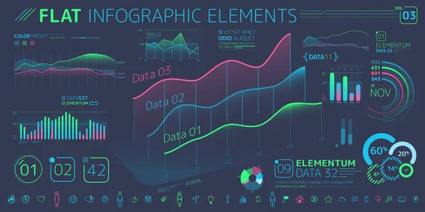 Corporate Infographic Element Utmärkt Samling Vektordiagram Diagram Och Diagram — Stockfoto