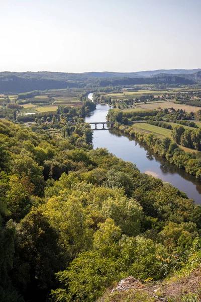 Utsikt Över Floden Dordogne Och Dordogne Dalen Från Väggarna Den — Stockfoto