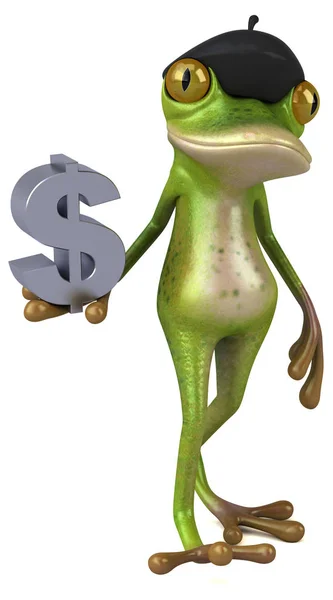 Fun French Frog Illustration — Stock Photo, Image