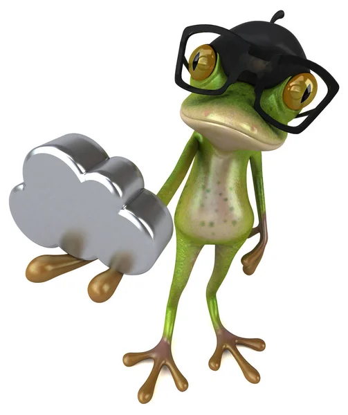 Fun French Frog Illustration — Stockfoto