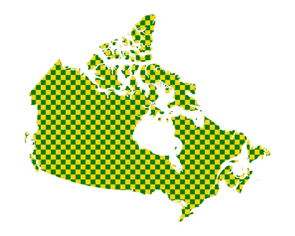 Karte Von Kanada Schachbrettmuster — Stockfoto