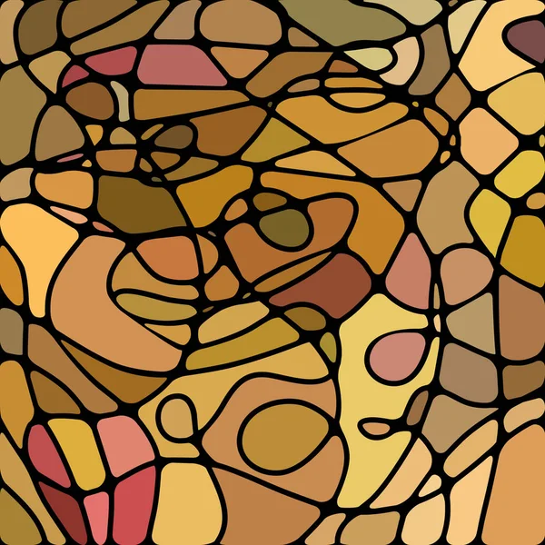 Абстрактний Мозаїчний Фон Вітражами Жовтий Коричневий — стокове фото
