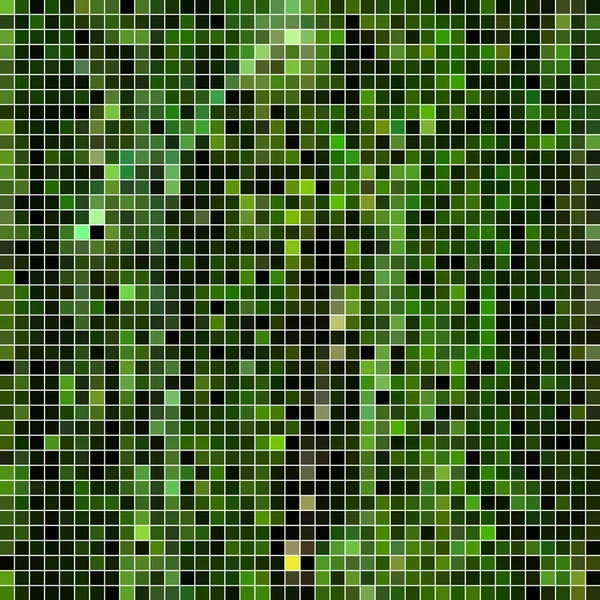 Fondo Mosaico Píxeles Cuadrados Abstractos Verde —  Fotos de Stock