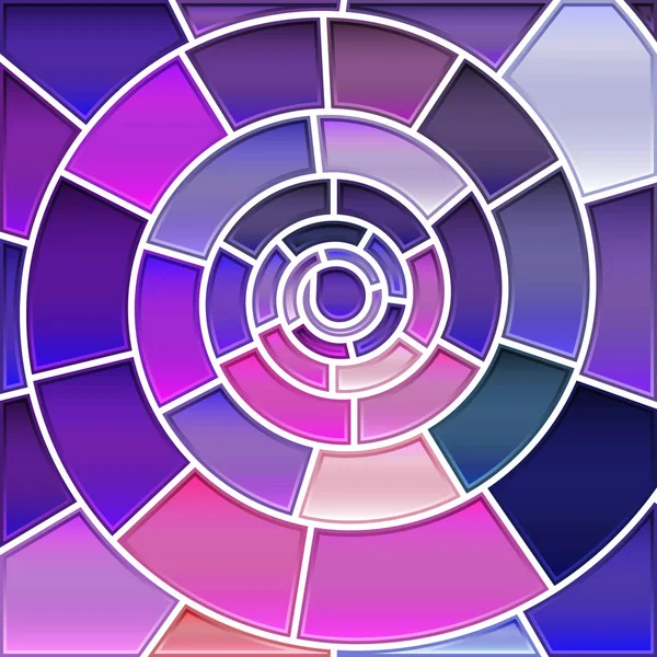 Abstracte Glas Lood Mozaïek Achtergrond Violet Spiraal — Stockfoto