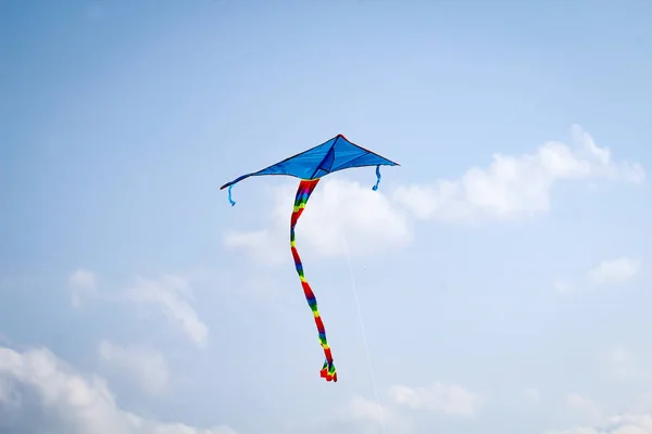 Aquilone Acrobatica Blu Nel Cielo Mare Baltico — Foto Stock