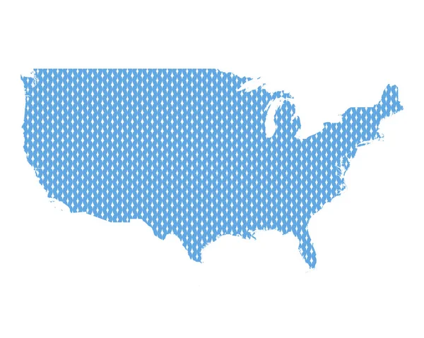 Prosta Mapa Usa — Zdjęcie stockowe