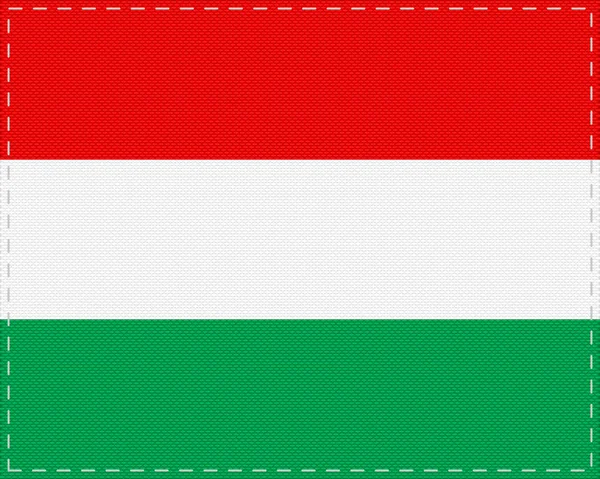 Fahne Von Ungarn Auf Gewebe — Stockfoto