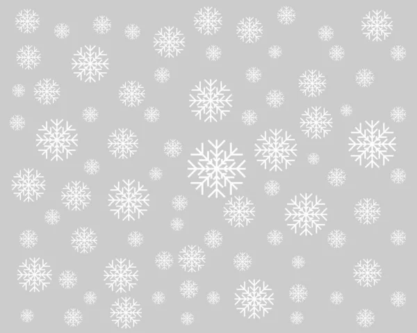 Gray Background Snowflakes — Stock Photo, Image