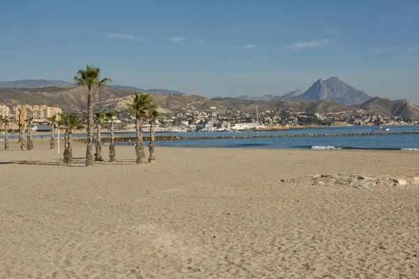 Praia Campello Perto Alicante Espanha — Fotografia de Stock