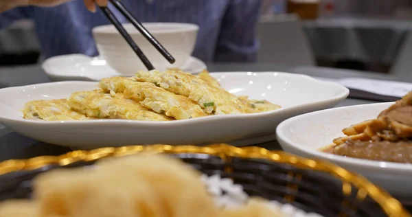 Chinese Dish Fried Egg Restaurant — Stock Photo, Image