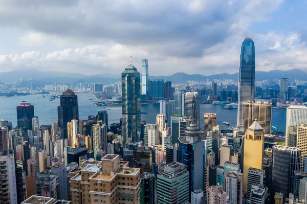 Central Χονγκ Κονγκ Απριλίου 2019 Αεροφωτογραφία Της Πόλης Του Χονγκ — Φωτογραφία Αρχείου