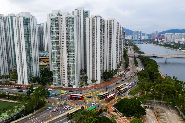 Sha Tin Hong Kong May 2019 Vista Aérea Distrito Residencial — Foto de Stock