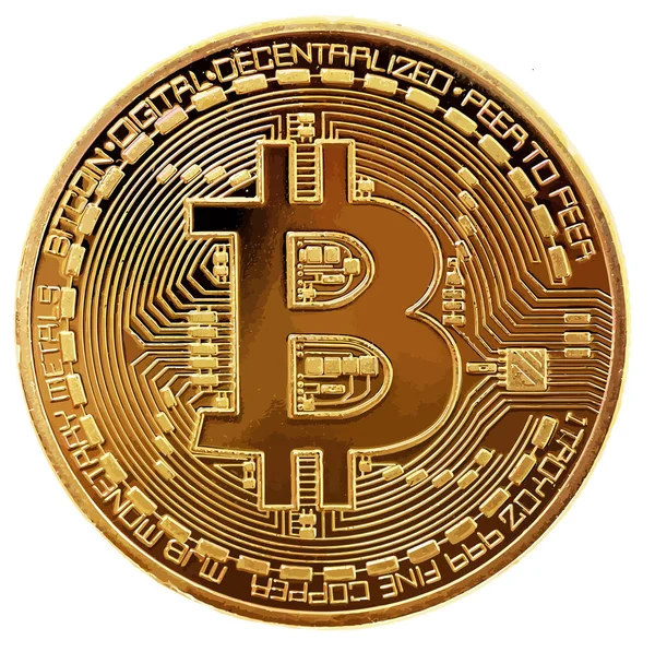 Bitcoin Criptomoeda Moeda Comércio Virtual Internet Bit Ilustração Digital — Fotografia de Stock