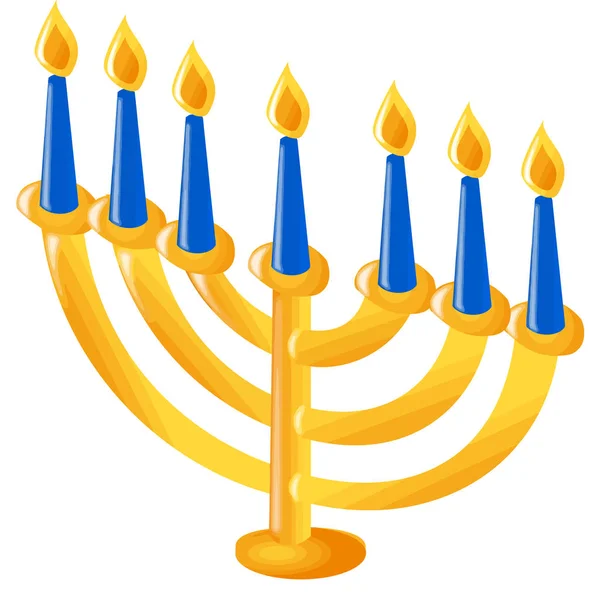 Hanukkah Menorah Cultura Celebración Judía Vela Ilustración —  Fotos de Stock