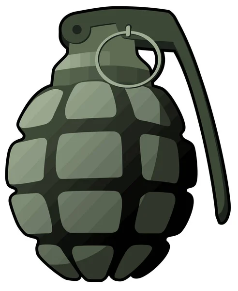 grenade bomb green war throw explode illustration