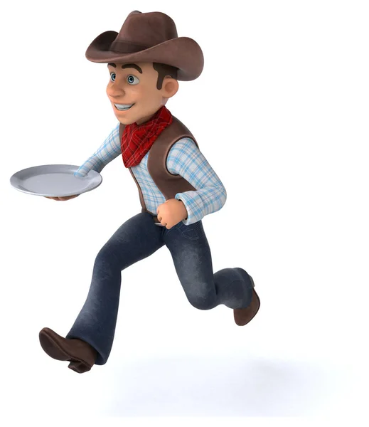 Cowboy Divertente Illustrazione — Foto Stock