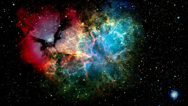 Beautiful Nebula Mysterious Universe Bright Stars Outer Space Elements Image — Stock Photo, Image