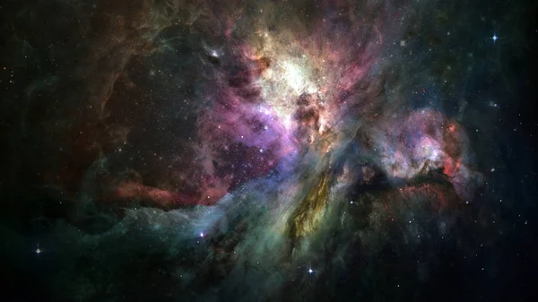 Cosmic Landscape Beautiful Science Fiction Wallpaper Endless Deep Space Elements — Stock Photo, Image