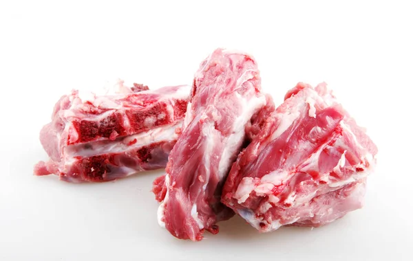 Carne Fresca Sullo Sfondo Bianco — Foto Stock