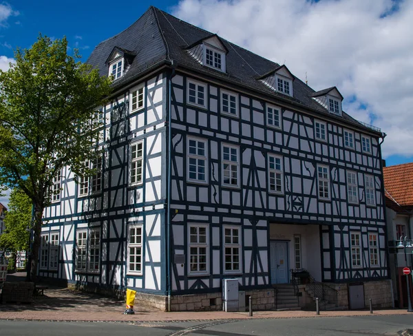 Stadtbücherei Korbach Bei Bewölktem Himmel — Stockfoto