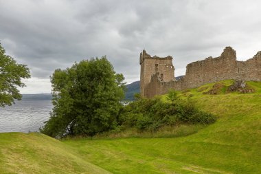 Urquhart Castle on the Shore of Loch Ness, Scotland clipart