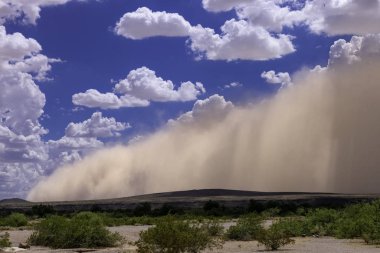 Haboob dust storm in the Arizona desert clipart