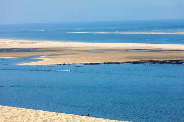 Vue Depuis Dune Pilat Haute Dune Europe Teste Buch Arcachon — Photo