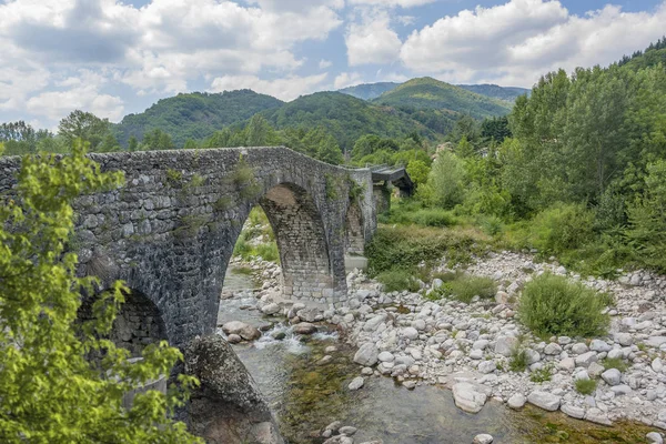 Historische Stenen Brug Aan Ardeche Rivier Zuid Frankrijk — Stockfoto