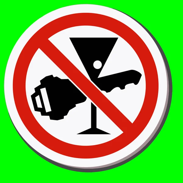 Condução Sob Influência Bebida Alcoólica Ilustração Chave — Fotografia de Stock