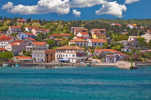 Village Silo Krk Island Waterfront View Kvarner Bay Croatia — стокове фото