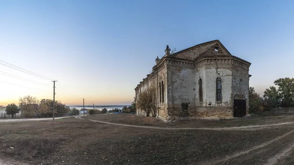 Abandoned Catholic Cathedral Most Holy Trinity Village Limanskoye Odessa Region — Stock Photo, Image