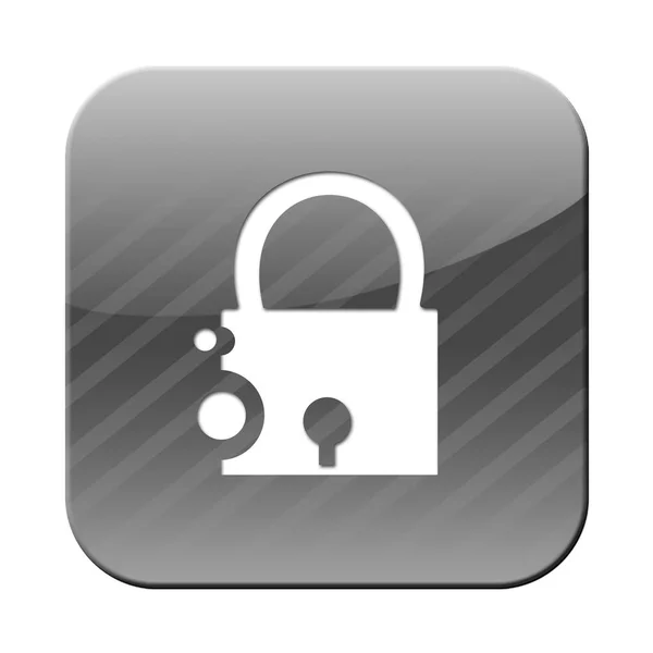 Een Hangslot Pictogram Veiligheidssymbool — Stockfoto