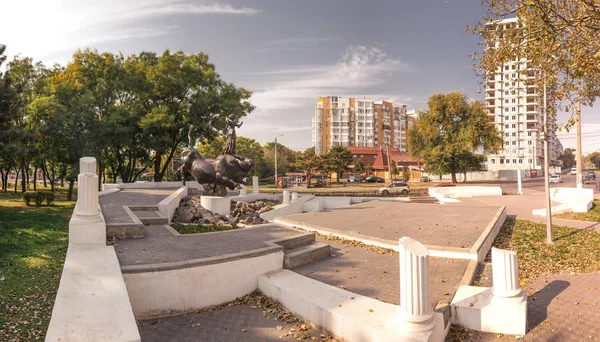 Odessa Ukraina 2018 Uprowadzenie Pomnika Europy Odessie Ukraina — Zdjęcie stockowe