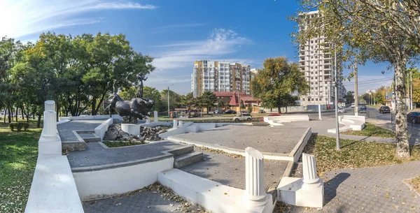 Odessa Ucrânia 2018 Rapto Europa Monumento Odessa Ucrânia — Fotografia de Stock