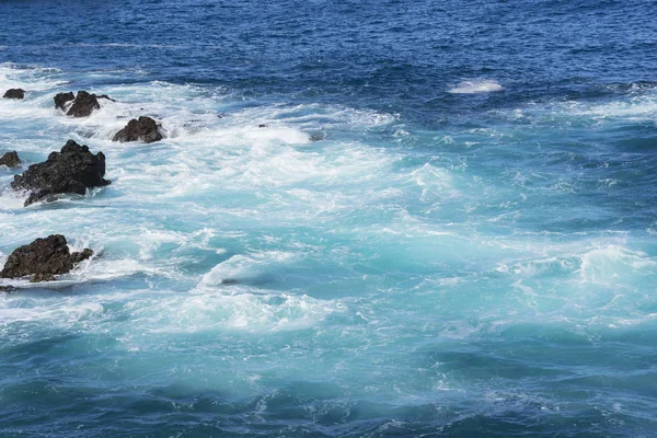 Hermosa Agua Del Océano Rocas Hermoso Paisaje Las Islas Canarias — Foto de Stock
